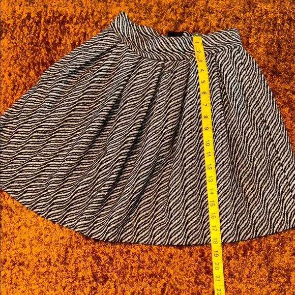 Elegant Black and White A-Line Skirt - Picture 2 of 9